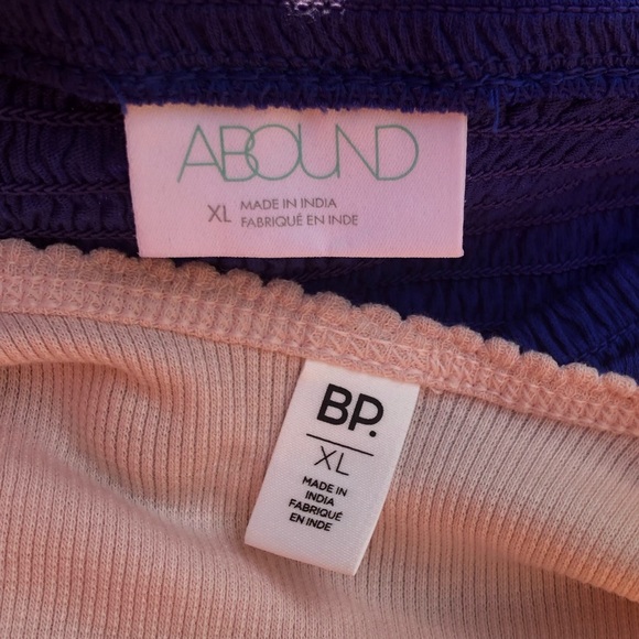 BP 2PC XL Shirt Top Lot Pink Ribbed Blue Purple BP Textured Stretch Abound - Picture 2 of 5